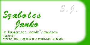 szabolcs janko business card