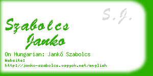 szabolcs janko business card